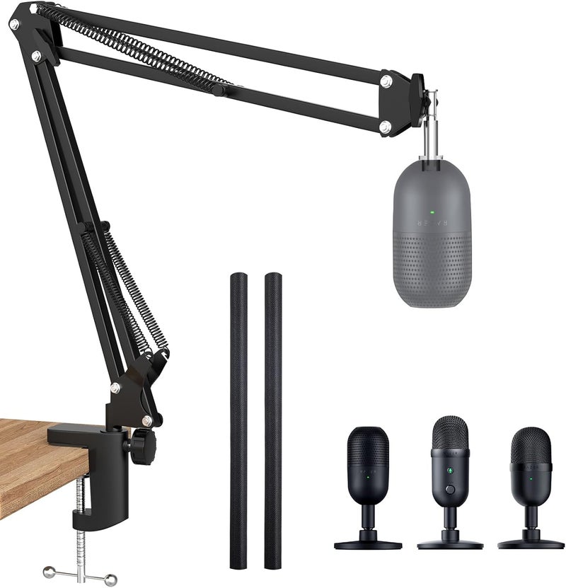 SUNMON Seiren V3 Mini Boom Arm - Mic Arm for Razer Mini, Seiren V2, Seiren X and Most Microphone, Adjustable Boom Scissor Arm Stand with 3/8" to 5/8" Adapter by - Image 1